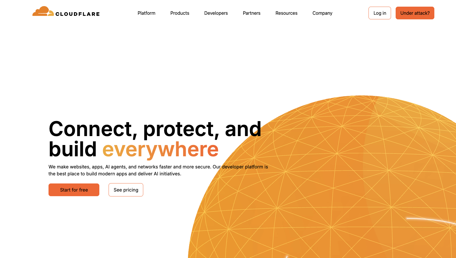 Tangkapan layar situs Cloudflare yang menjadi PSE lingkup privat di Indonesia.