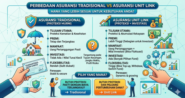 Perbedaan Asuransi Tradisional vs Asuransi Unit Link